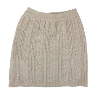vintage Bloomingdale’s cable knit wool sweater skirt